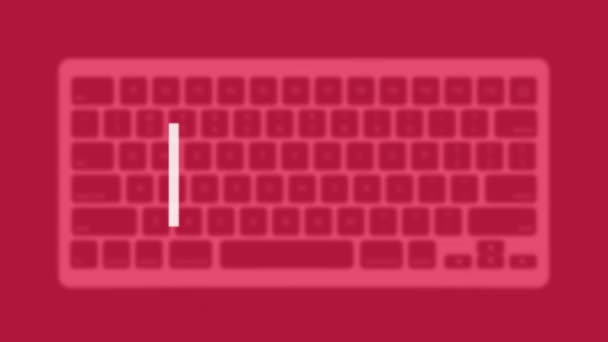 Love Title Modern Flat Web Template Keyboard Template Gray Background — Stok video