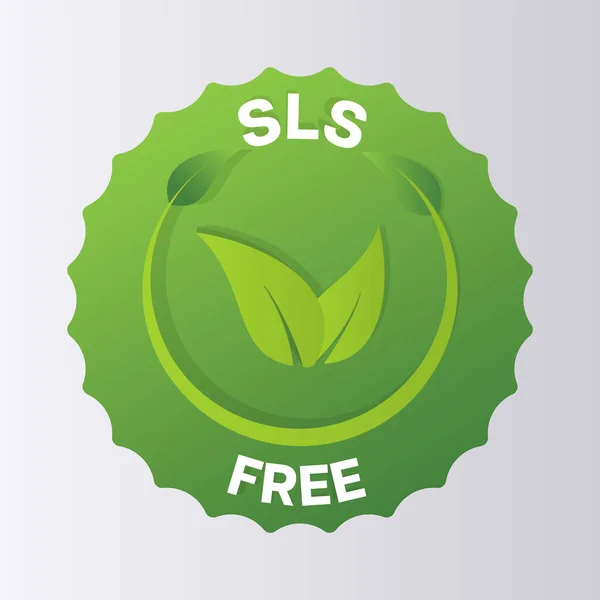 Зеленый Значок Надписью Sls Free Продается Бесплатно Белом Фоне Векторная — стоковый вектор