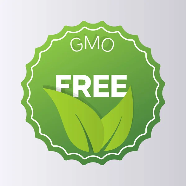 Gmo Mentes Vektor Ikon Kör Jelvény Genetikailag Nem Módosított Organizmus — Stock Vector