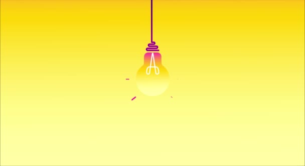 Bulb Light Lighting Electric Lamp Electricity Shine Light Bulb Isolated — Stock Video