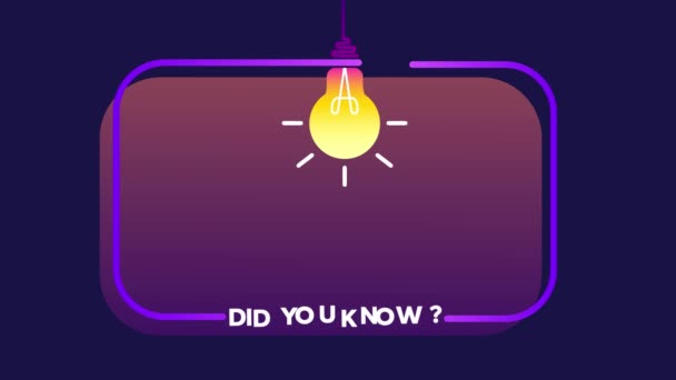 你知道灯泡和光线的标签设计吗 标志设计 运动设计 — 图库视频影像