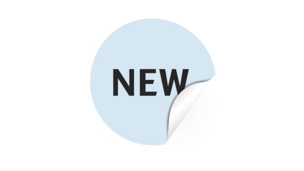 Nuevo Diseño Movimiento Etiqueta Nuevo Ahora Nuevo Ahora Colorido Papel — Vídeos de Stock