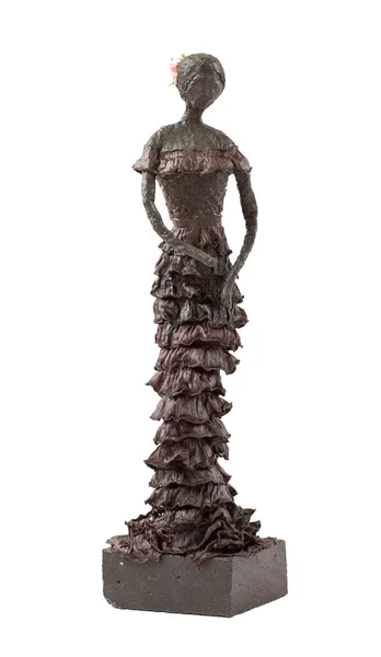 Женщина в платье статуя — стоковое фото