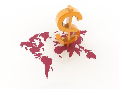 harita üzerinde dolar