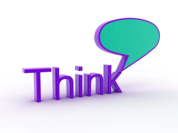 Think bubble with text — Stock Photo, Image