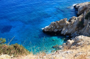 dağlar ve deniz Girit Adası panorama görünüm