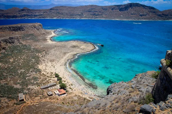 dağlar ve deniz Girit Adası panorama görünüm