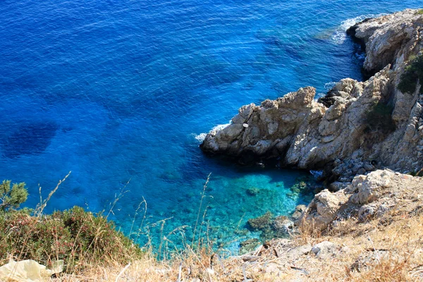 Crète île vue panoramique sur les montagnes et la mer — Photo