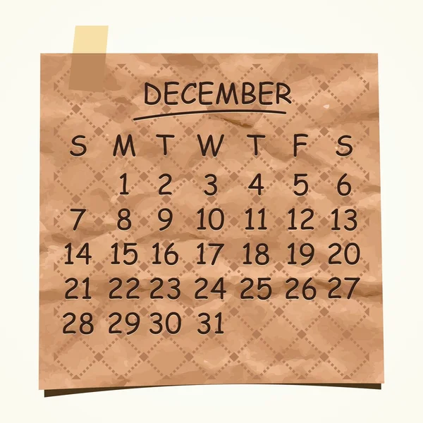 2014 Diseño del calendario . — Vector de stock