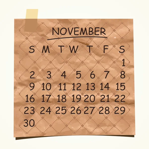 Návrh kalendáře 2014. — Stockový vektor