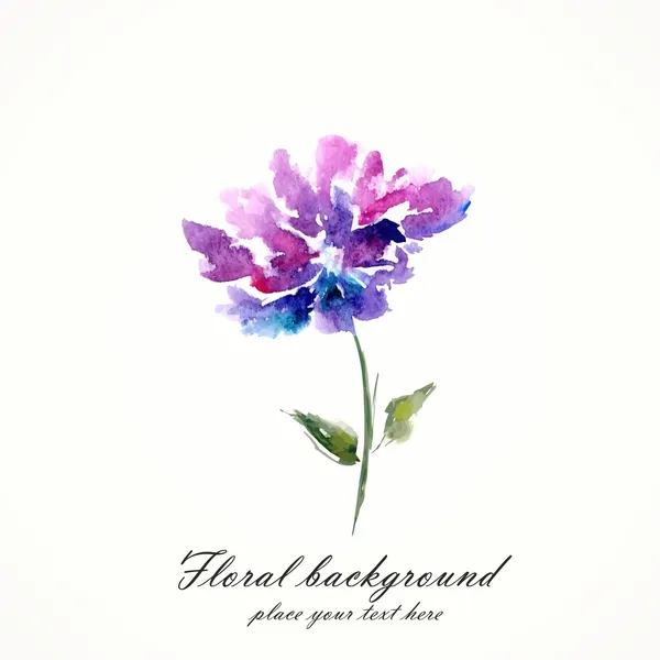 Lilac flower. Floral decorative element. Watercolor floral background. — Stock Photo, Image