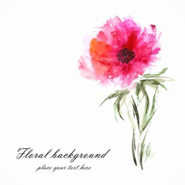 Rote Blütenknospe. Floraler Hintergrund. Geburtstagskarte. — Stockfoto