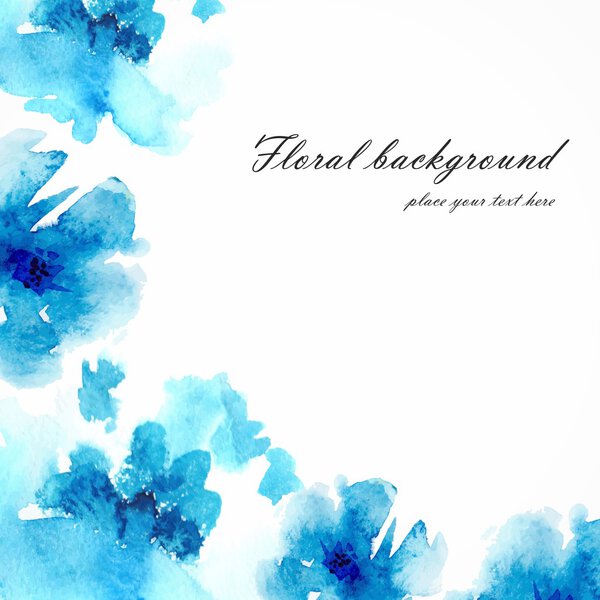 Watercolor floral background. Floral bouquet. Invitation. Birthday card.