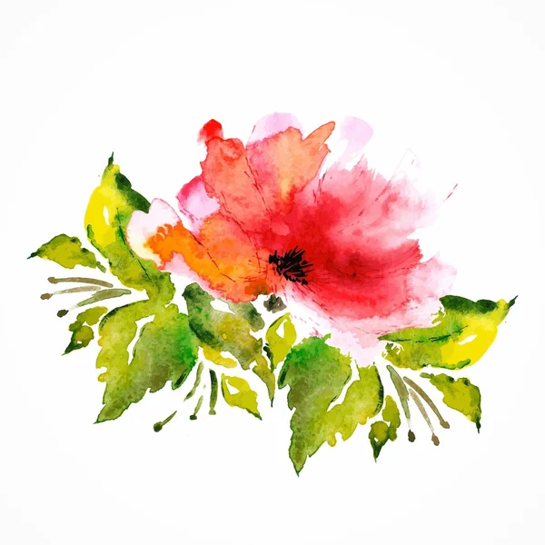 青い花。水彩画の花のイラスト. ストックベクター ©oaurea 53823711
