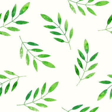 Yeşil yapraklı arka plan. Kusursuz desen.