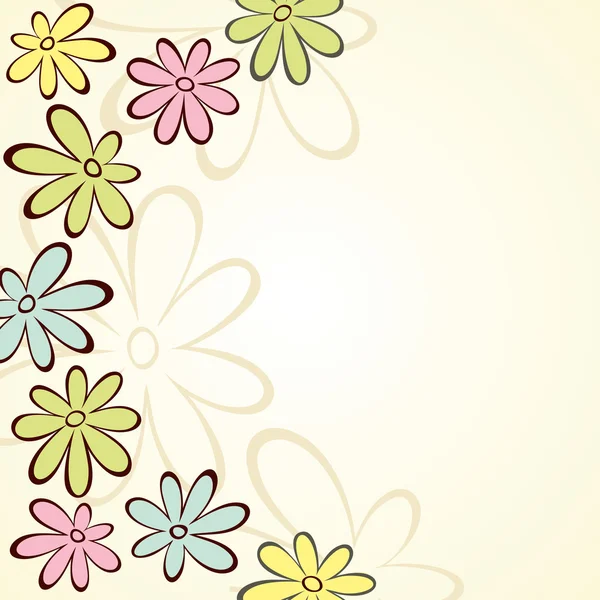Background with abstract flowers. — Stock Vector