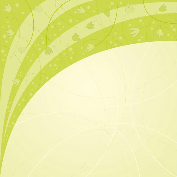 Abstract floral groene achtergrond — Stockvector