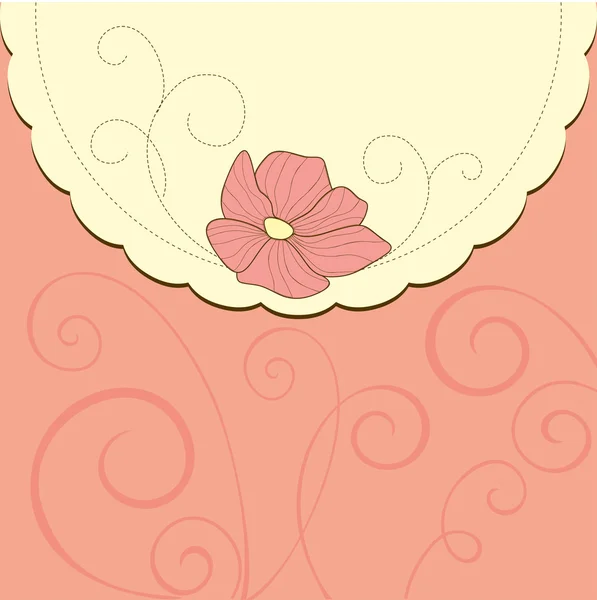 Hintergrund mit Blume im Rahmen — Stockvektor