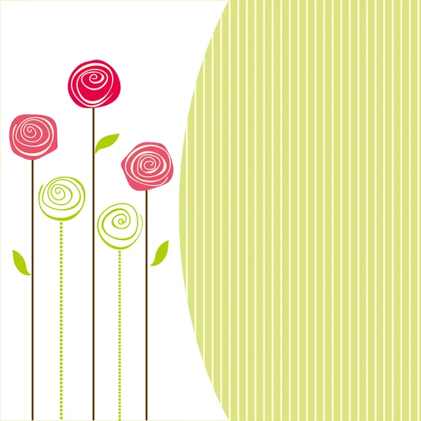 Fundo floral com rosas — Vetor de Stock