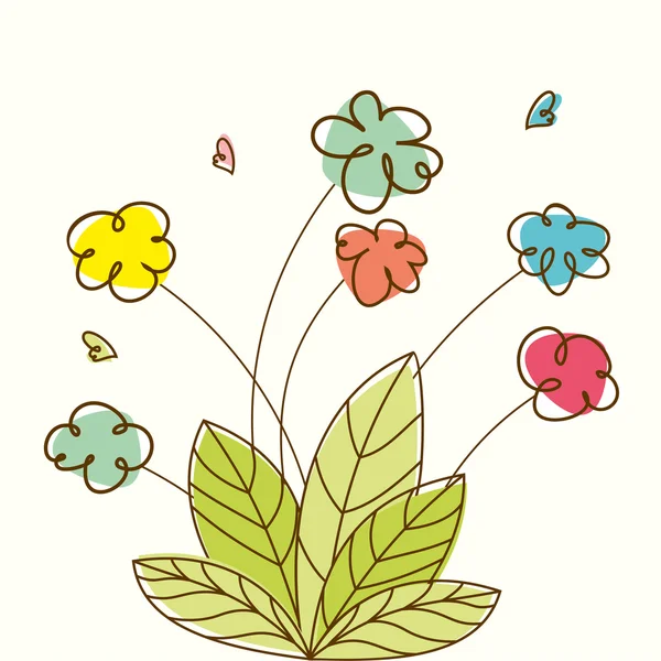 Fondo floral — Vector de stock