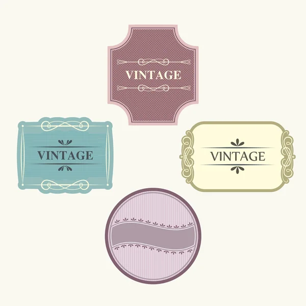 Set vettoriale etichette vintage — Vettoriale Stock