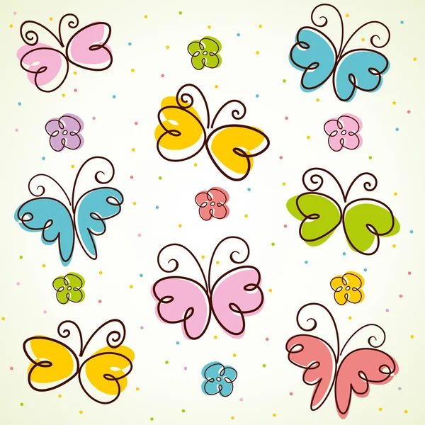 Fondo con mariposa . — Archivo Imágenes Vectoriales