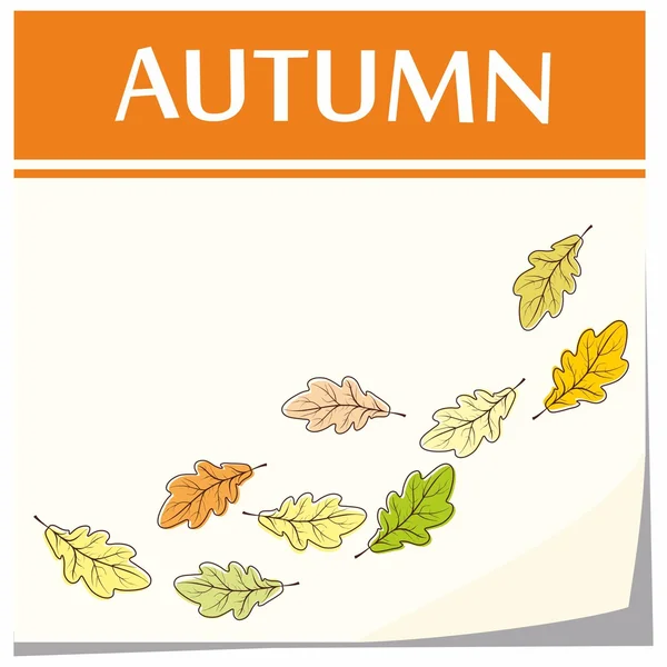 Kalendervorlage, Herbst — Stockvektor