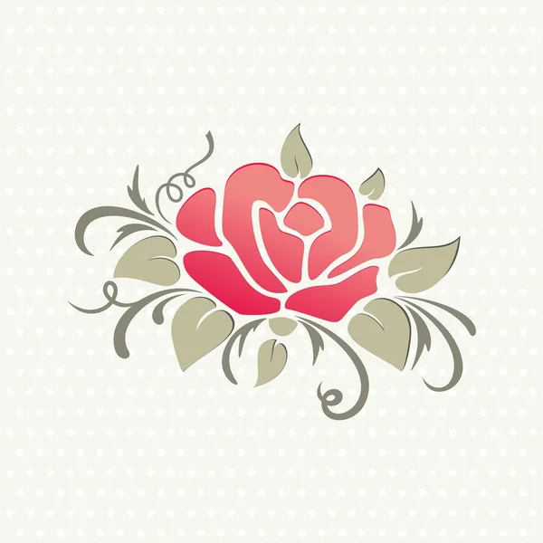 Rose ! Fond floral romantique . — Image vectorielle