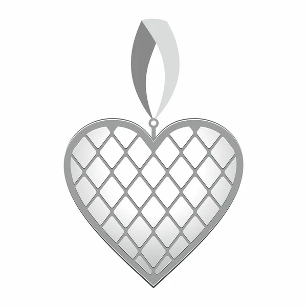 Coeur argent — Image vectorielle