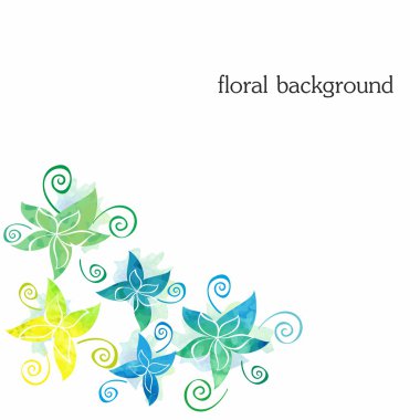 çiçek antika arka plan.