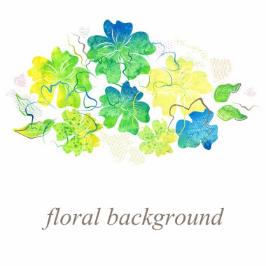 Suluboya çiçekleri.