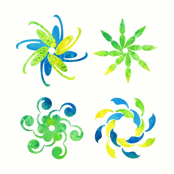 Signos florales para la decoración .. — Vector de stock