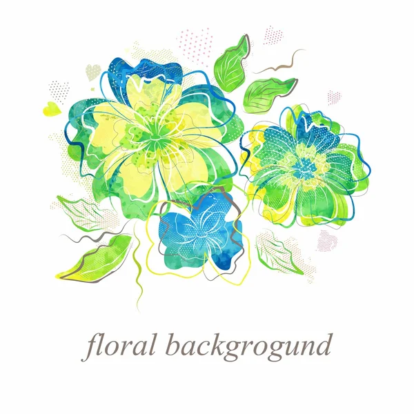 Buquê floral . — Vetor de Stock