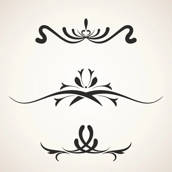 Elementi di progettazione calligrafica. — Vettoriale Stock