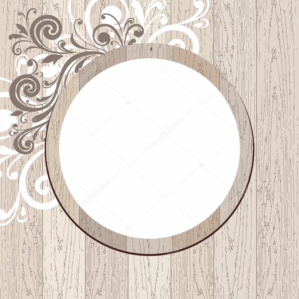 Vector wood frame.