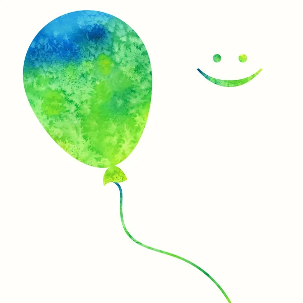 Green inflatable balloon — Stock Vector