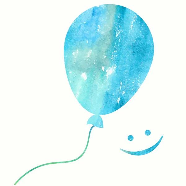 Ballon gonflable bleu — Image vectorielle