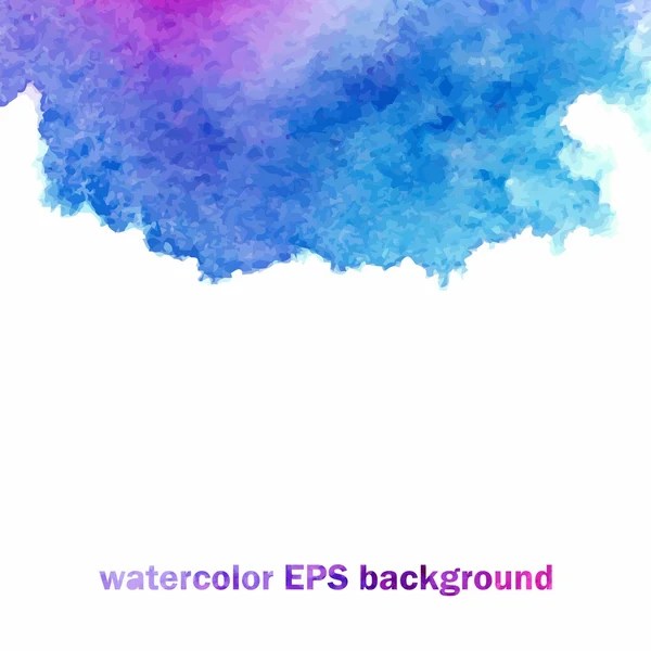 Blauwe aquarel plons — Stockvector