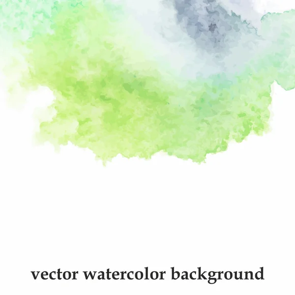 Green watercolor splash. — Stock Vector