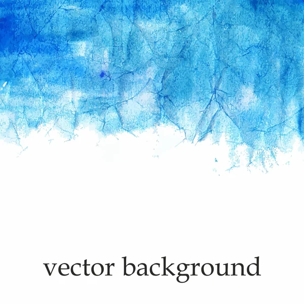 Blauwe aquarel plons — Stockvector
