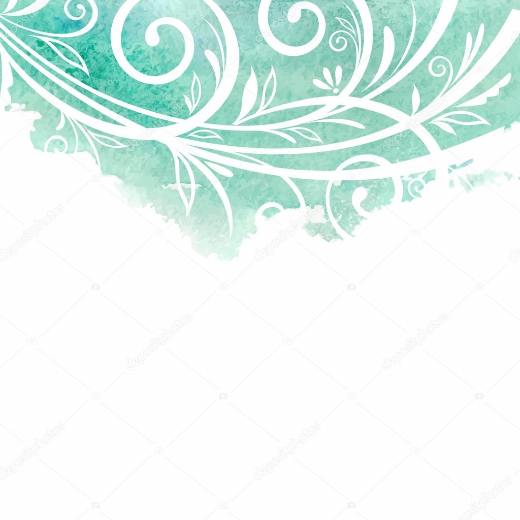 Watercolor floral background.