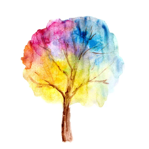 Watercolor tree — Stock Photo, Image