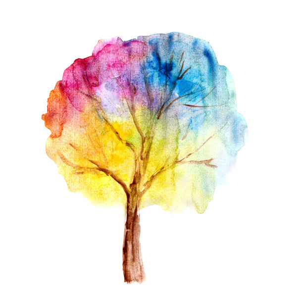 Watercolor tree