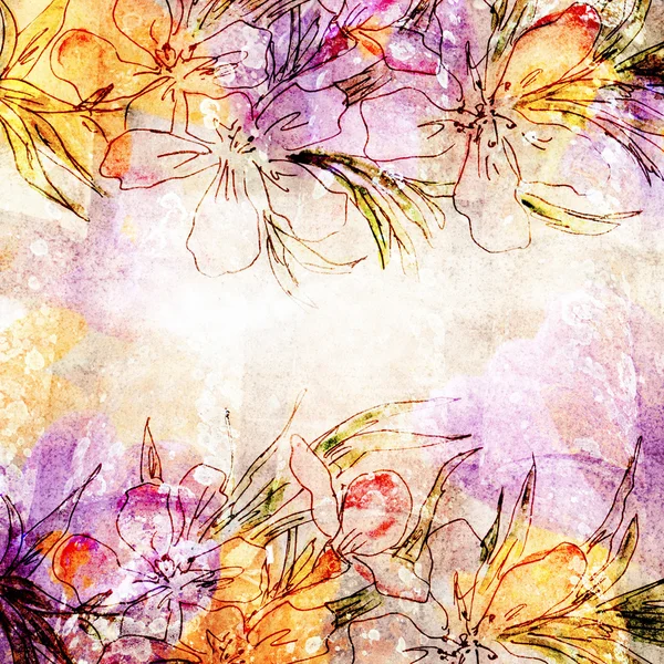 Vintage floral background — Stock Photo, Image