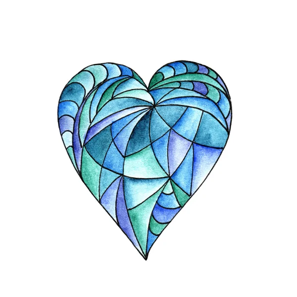 Romantiskt kort med hjärta. — Stockfoto