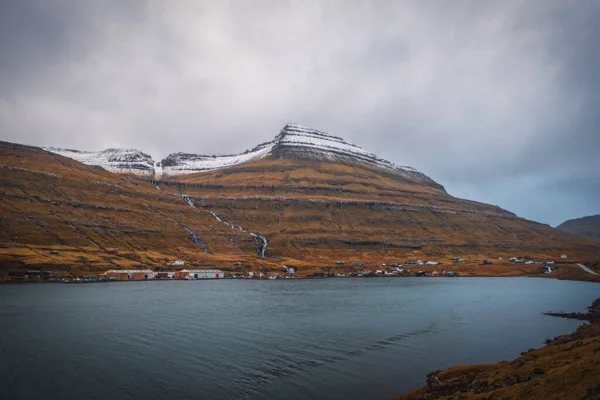 Ilhas Faroé Ilha Eysturoy Torno Elduvik Perto Vesturdalsa Tempo Dramático — Fotografia de Stock