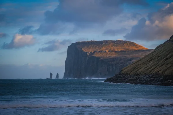 Faroe Adaları Nın Streymoy Adası Ndaki Tjornuvik Tjornevig Köyüne Muhteşem — Stok fotoğraf