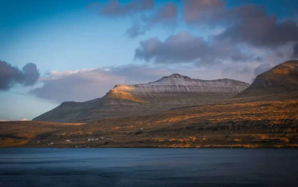 Eidisvegur Eysturoy Adası Ndaki Streymoy Adası Ndaki Skorpispisoyrarvegur Manzarası Faroe — Stok fotoğraf