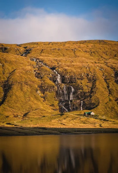 Streymoy Adasındaki Mjauvotn Gölü Faroe Adaları Danimarka Kasım 2021 — Stok fotoğraf