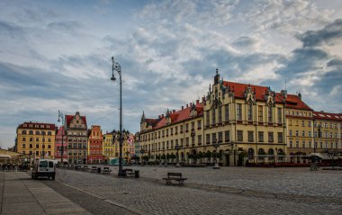 Wroclaw, Polonya Ekim 'de: Wroclaw Şehir Merkezi